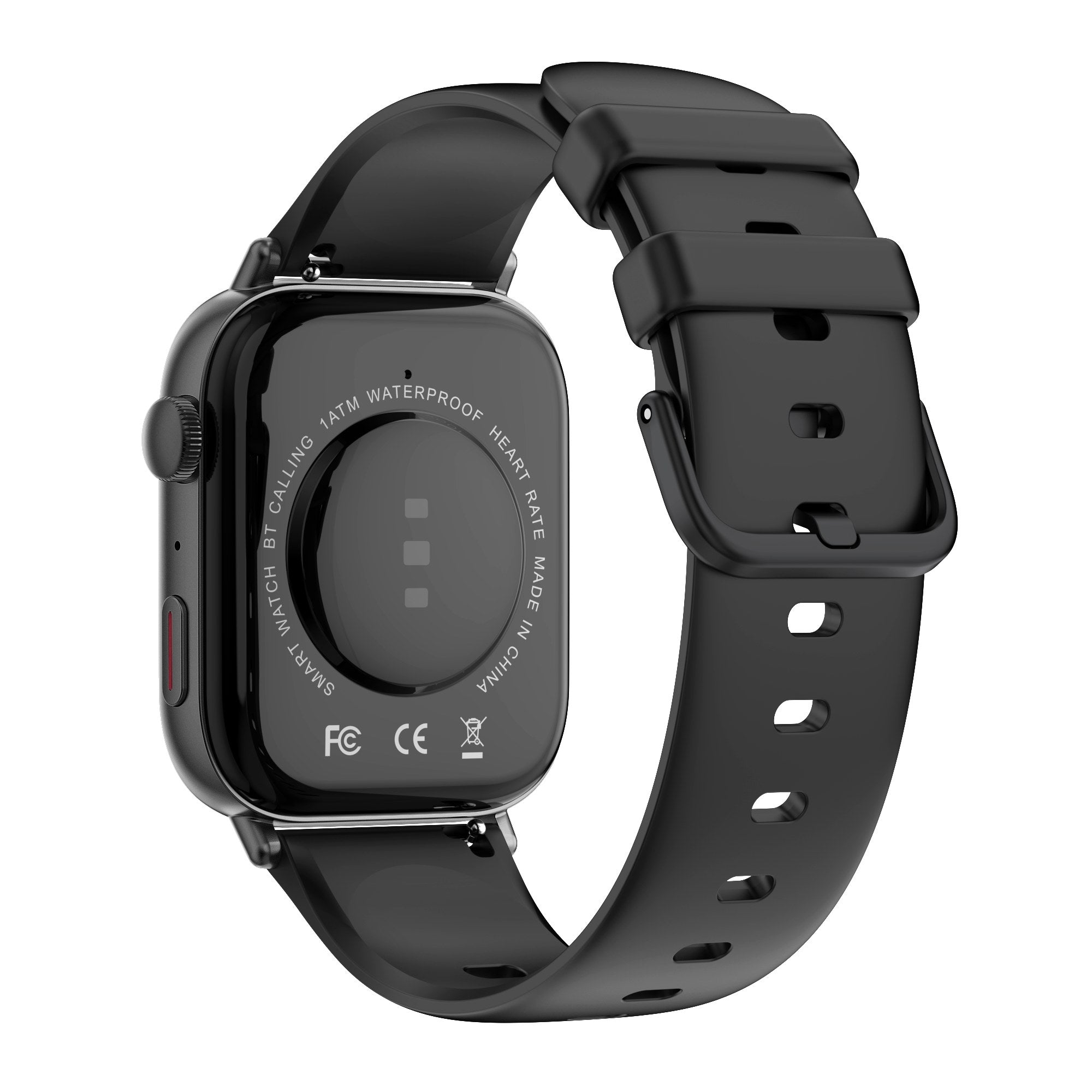 COLMI C8 Max black smartwatch back view on white background