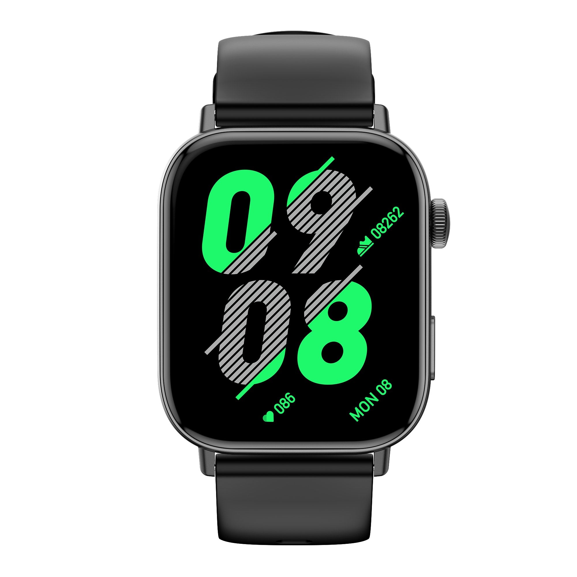 COLMI C8 Max black smartwatch front view on white background