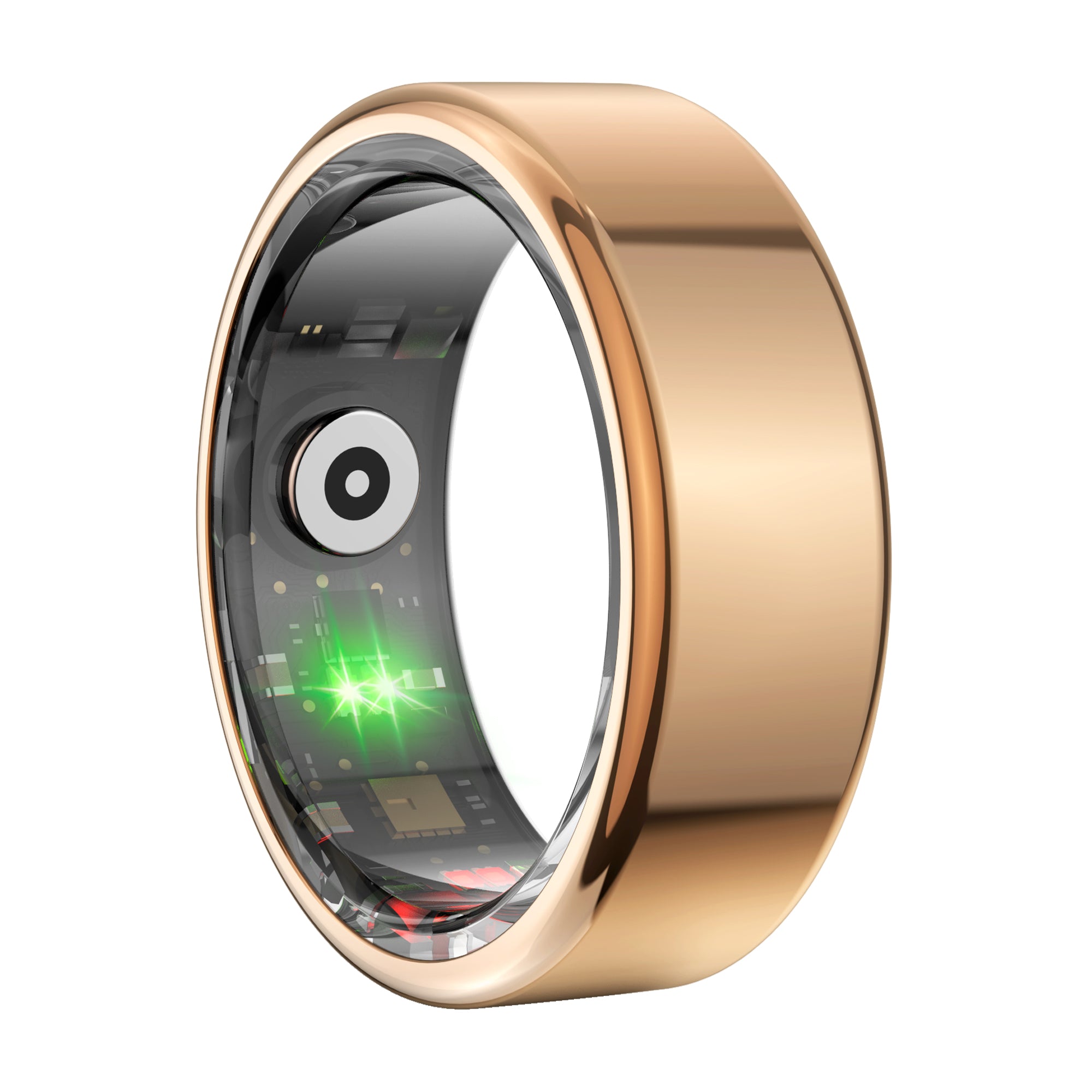 COLMI R02 smart ring in rose gold finish with sensor view