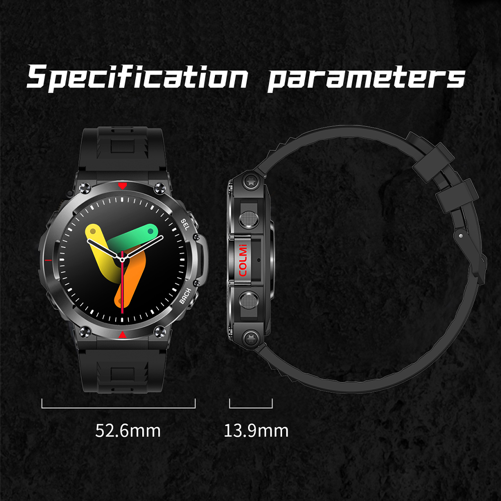 COLMI V70 Smartwatch 1.43" AMOLED Ngosipụta Bluetooth oku Fitness Smart Watch