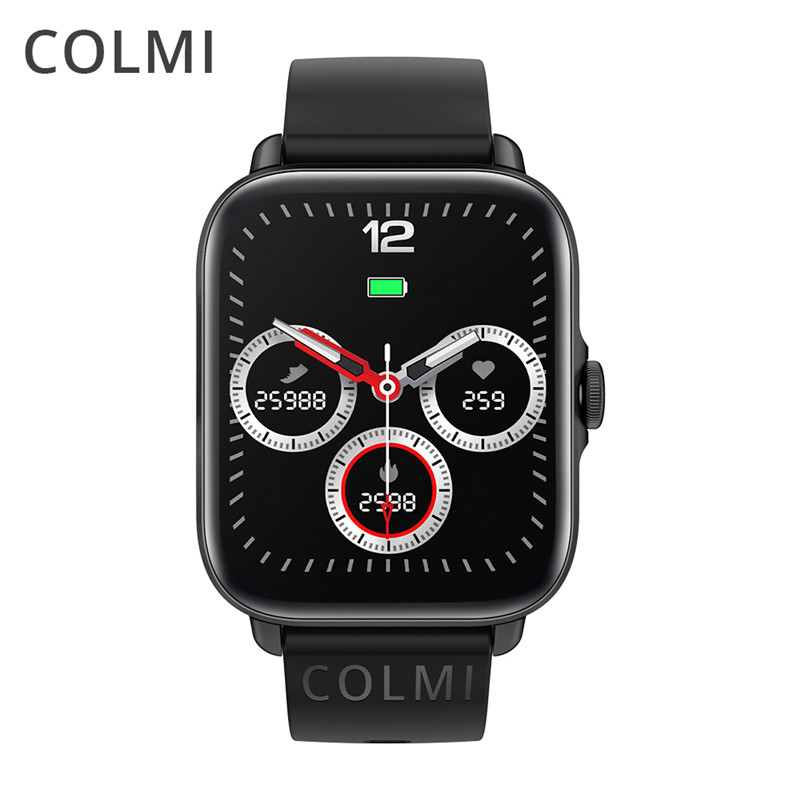 COLMI P28 Plus Chip App Unisex Smart Watch Men Wom Sgrion Mòr ( (6)