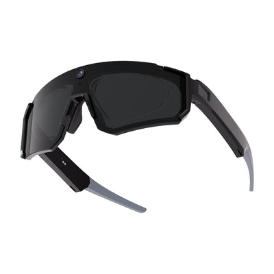 COLMI AI Smart Glasses cycling black angled view on white background