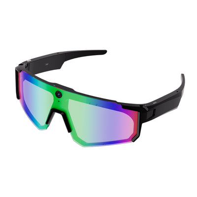 COLMI AI Smart Glasses cycling rainbow lens front view on white background