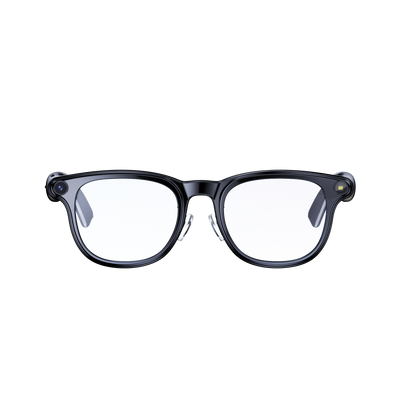COLMI AI Smart Glasses everyday black front view on white background