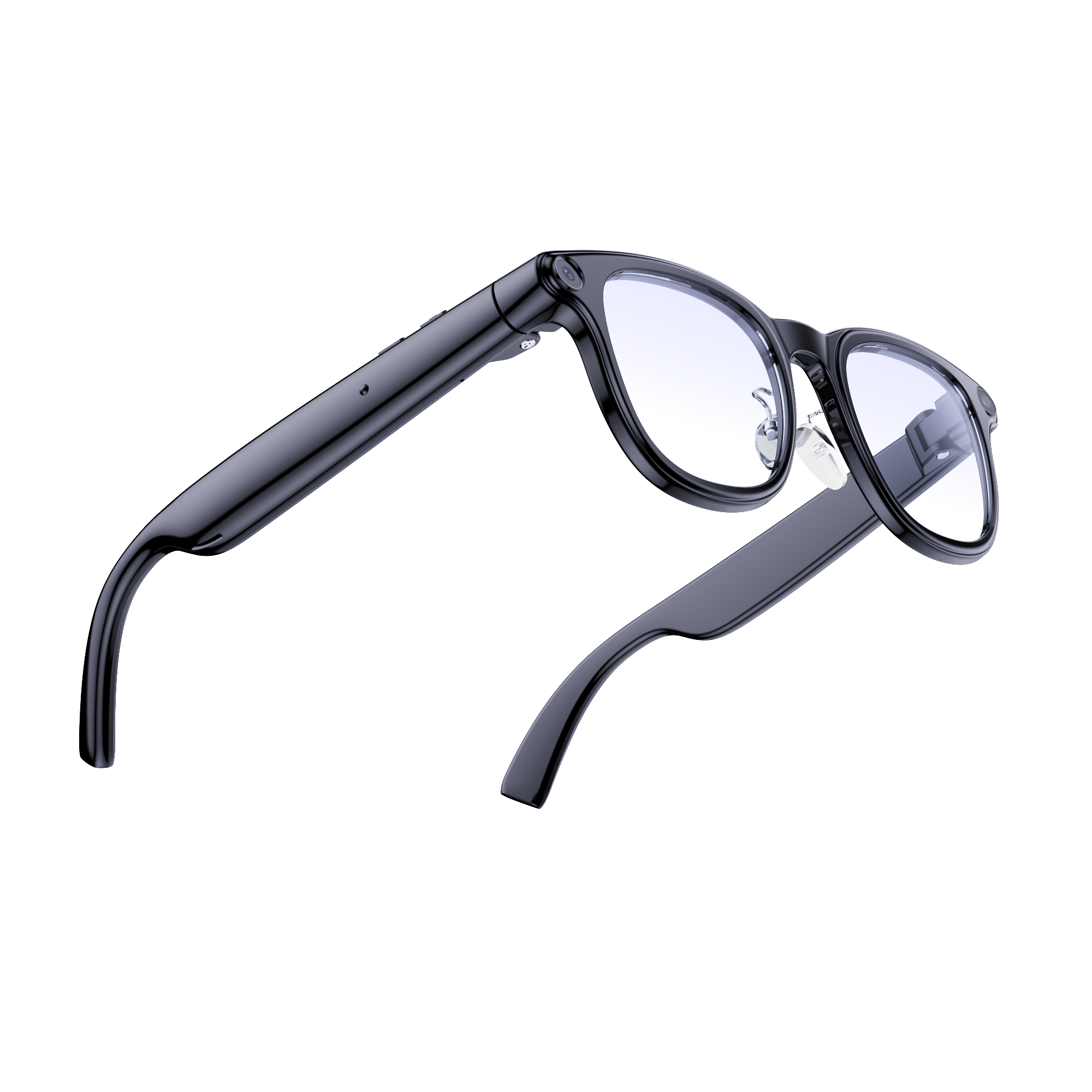 COLMI AI Smart Glasses everyday black rear angled view on white background