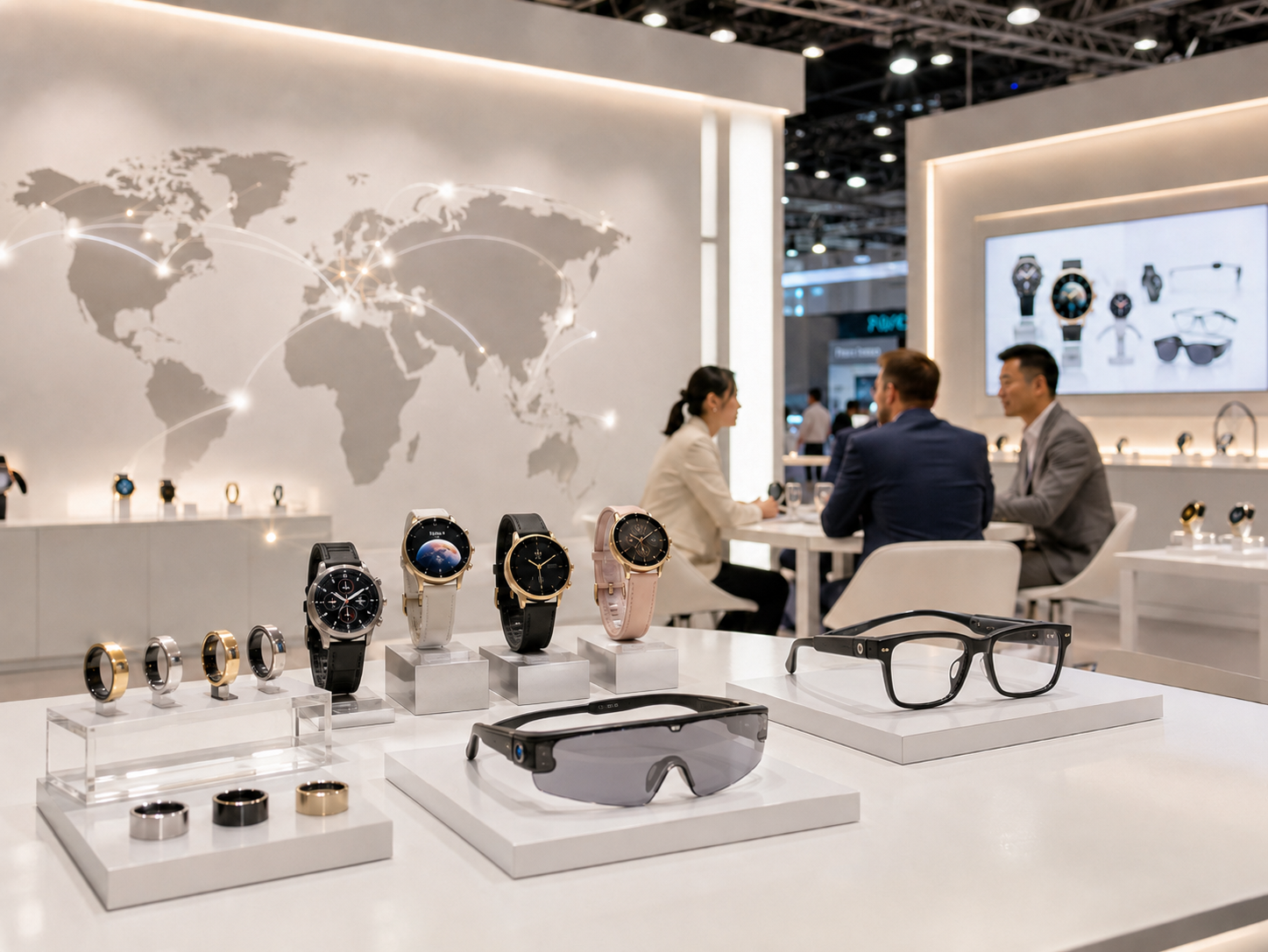COLMI smart wearable products displayed for global business partners