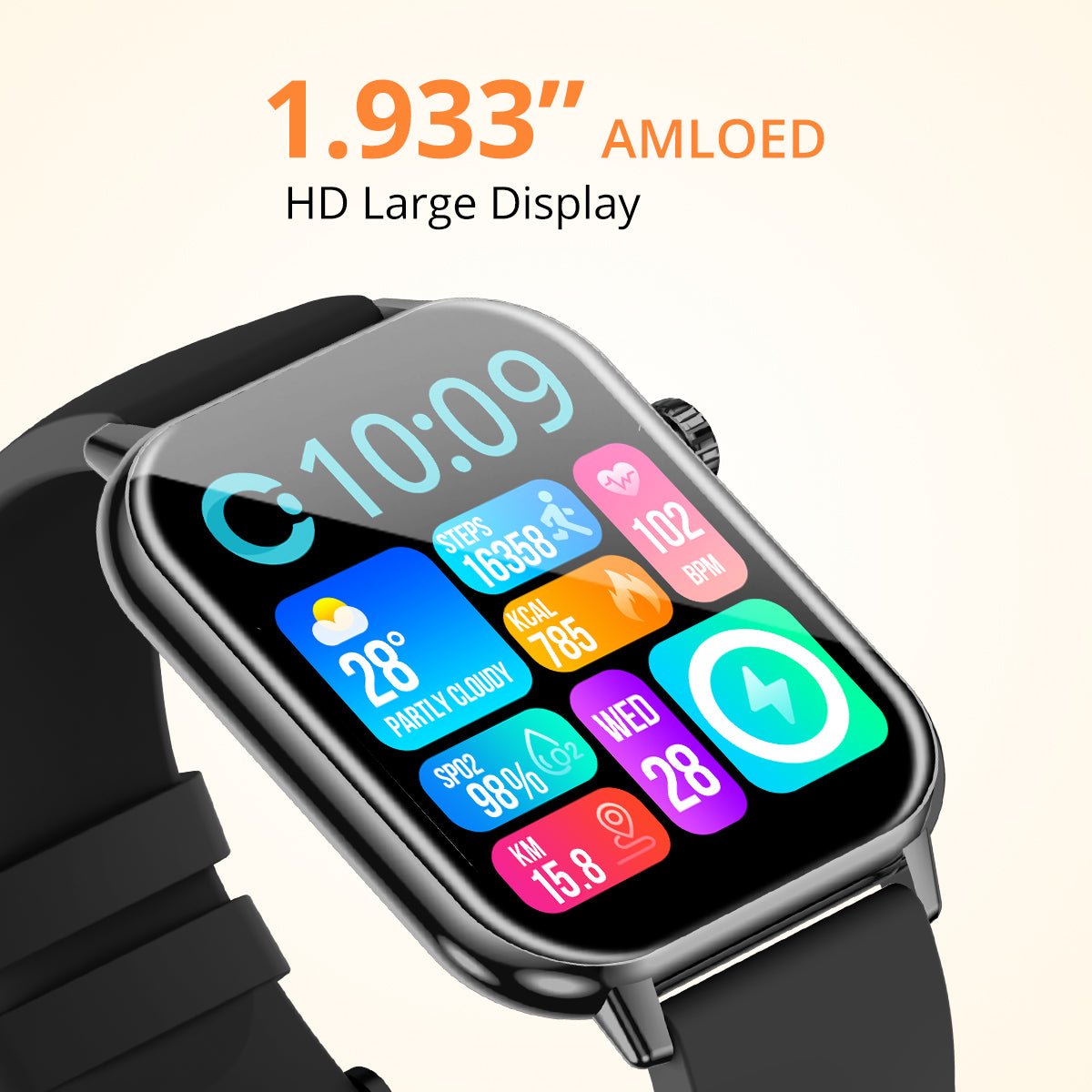 COLMI C28 1.93 inch AMOLED smartwatch display feature