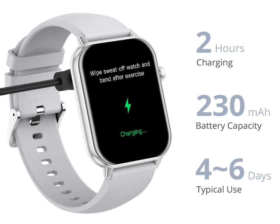 COLMI C28 smartwatch battery and magnetic charging feature for mobile layout