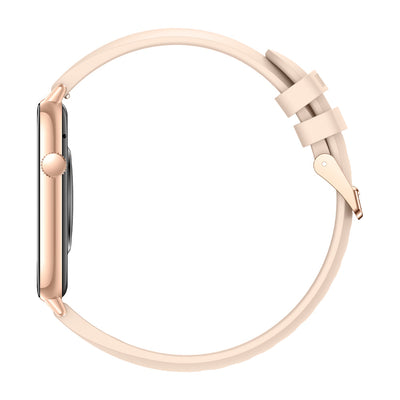 COLMI C28 gold smartwatch side view on white background