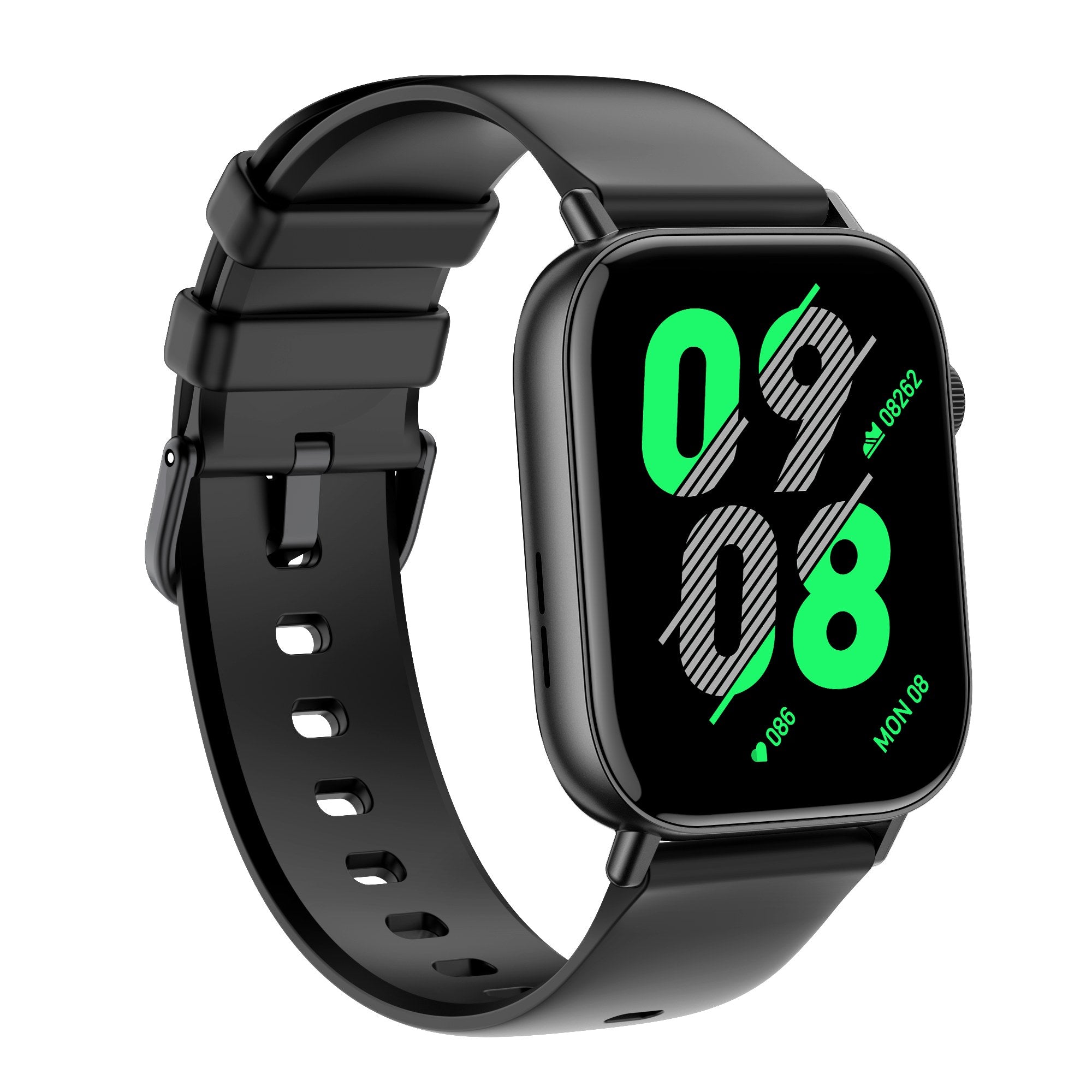 COLMI C8 Max black smartwatch side view on white background