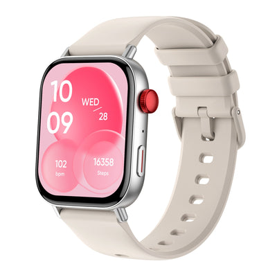 COLMI C8 Max silver smartwatch on white background