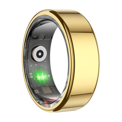 COLMI R02 smart ring in gold finish with sensor view