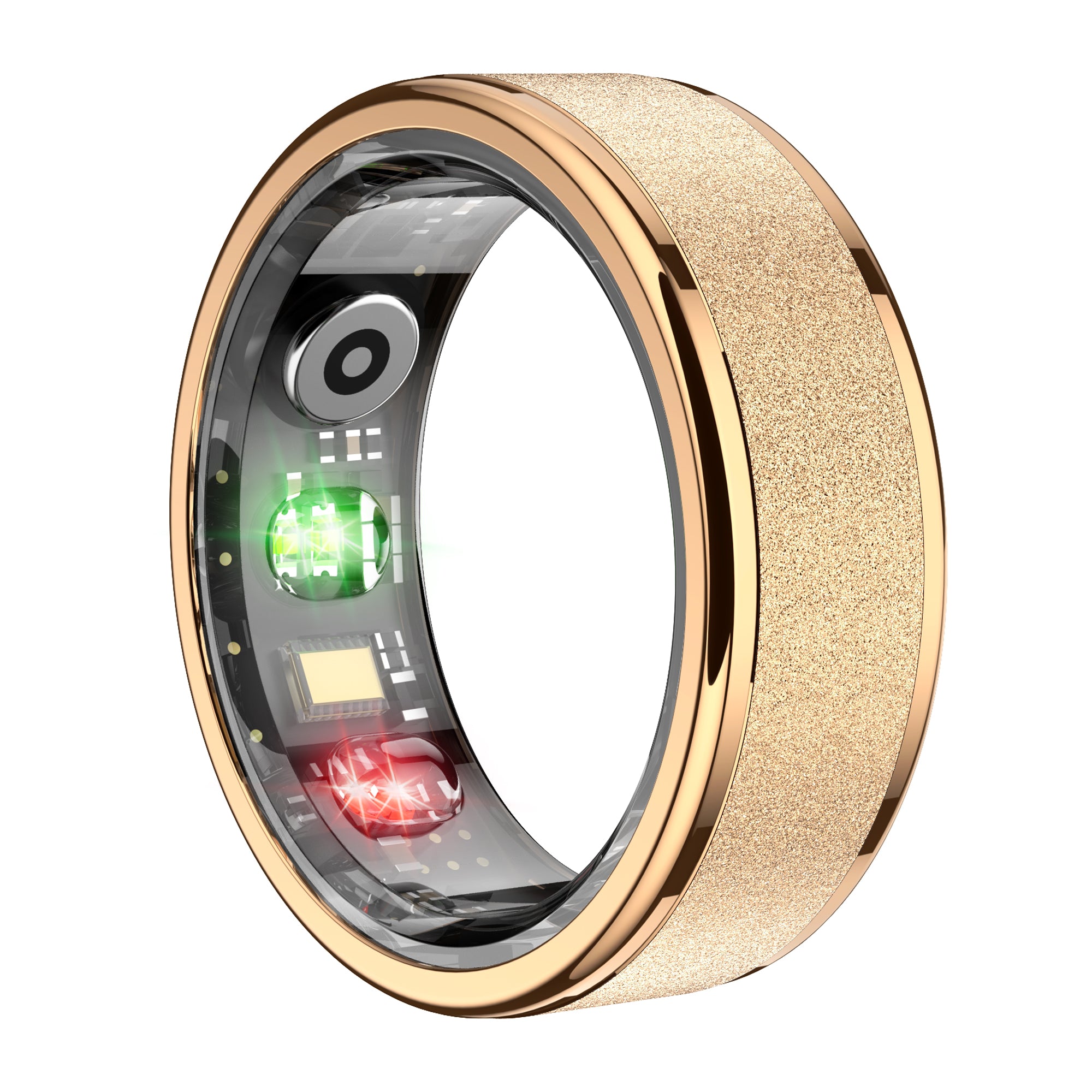 COLMI R10 smart ring in gold finish with sensor view