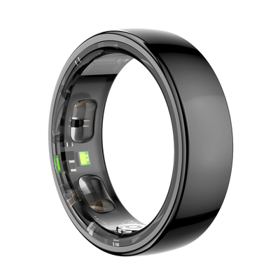 COLMI Ring 2 Pro in Black, front angled view