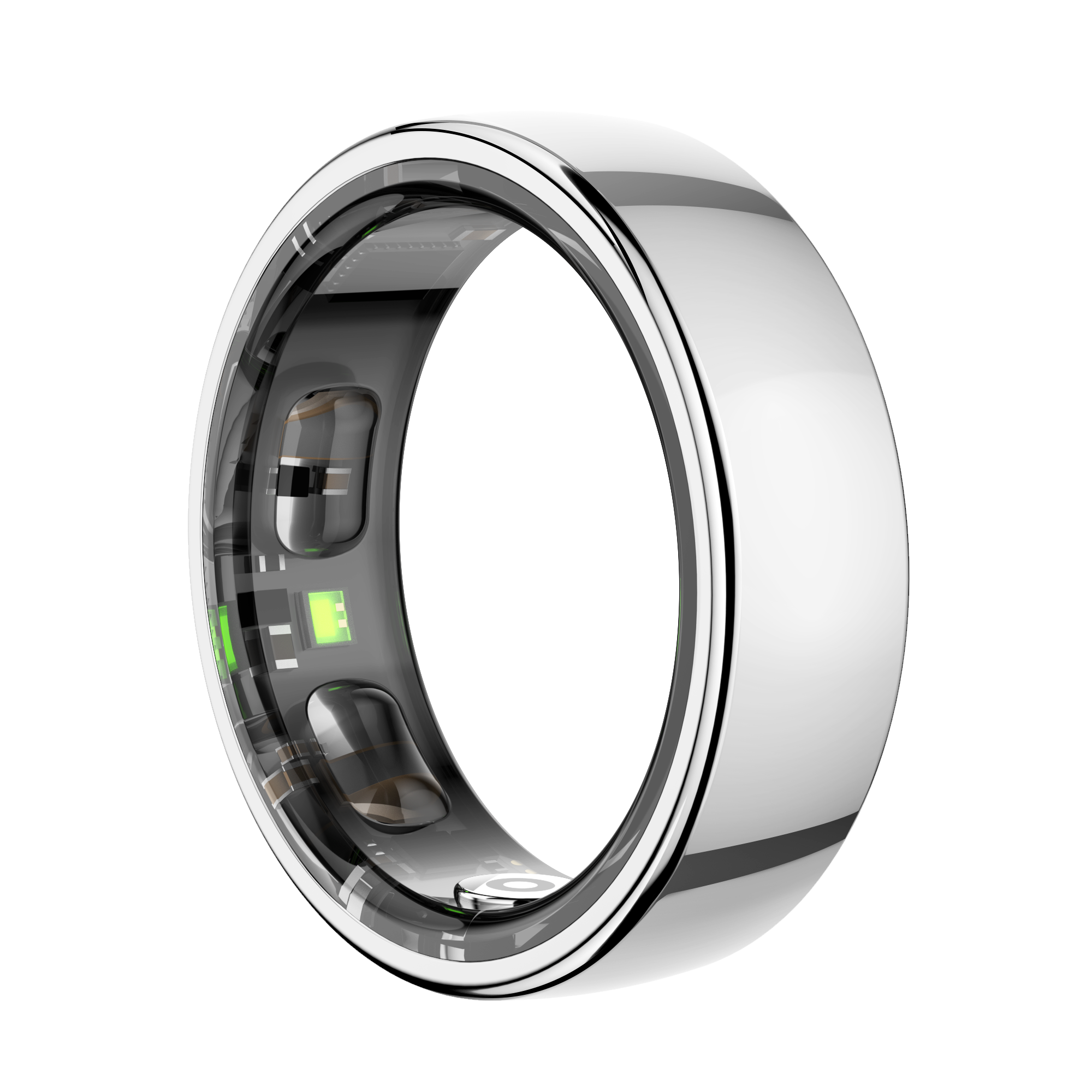 COLMI Ring 2 Pro in Silver, front angled view