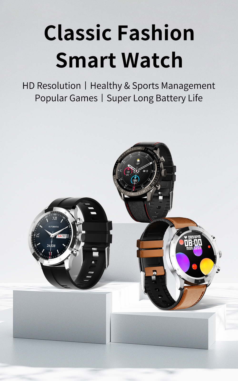 COLMI SKY 5 Plus 1,32 coloj Smart Watch 360360 Pixel HD Ekrano IP67 Akvorezista Fitness Tracker Smartwatch 1