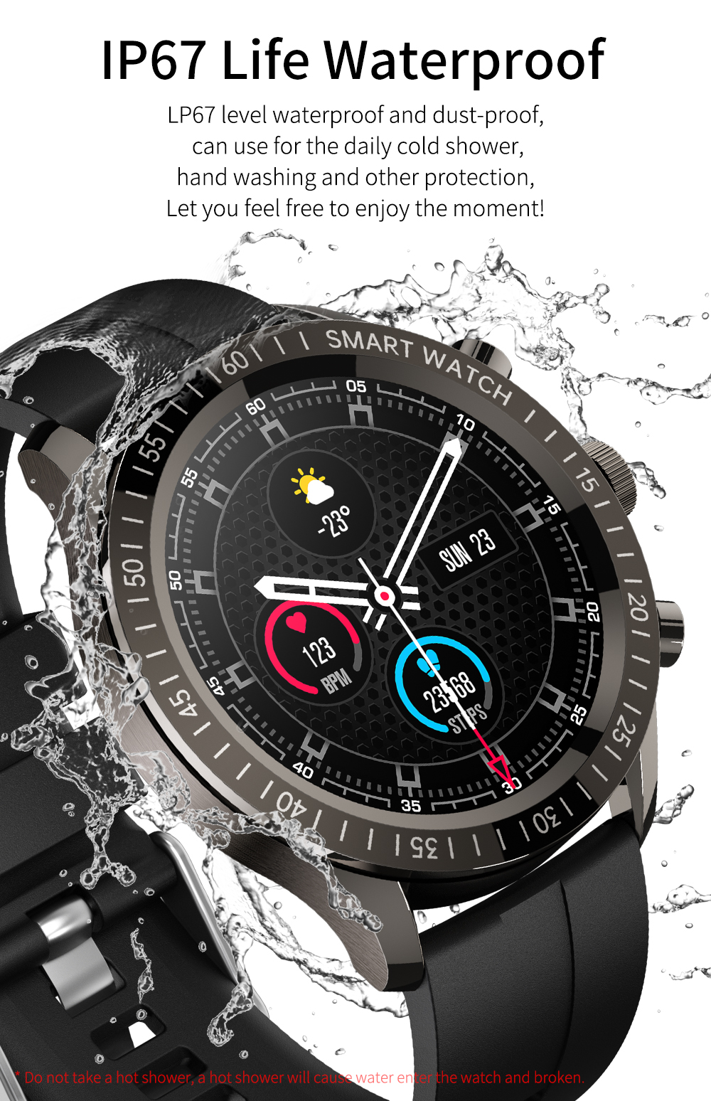 COLMI SKY 5 Plus 1,32 coloj Smart Watch 360360 Pixel HD Ekrano IP67 Akvorezista Fitness Tracker Smartwatch 14
